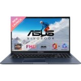 ASUS Vivobook 15, Smartchoice, AMD Ryzen 7 5825U, 16GB RAM, 512GB SSD, FHD 15.6″, Windows 11, Office Home 2024, Quiet Blue, 1.7Kg, M1502YA-BQ703WS, AMD Radeon iGPU, M365 Basic (1Year)*, 42Whr Laptop