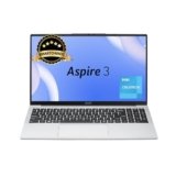 Acer [SmartChoice Aspire 3 Laptop Intel Core Celeron N4500 Processor Laptop (8 GB LPDDR4X SDRAM/512 GB SSD/Win11 Home/38 WHR/HD Webcam) A325-45 with 39.63 cm (15.6″) HD Display, Pure Silver, 1.5 KG