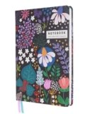DOODLE Hard Bound Soft Foam Padded Hard Cover Paper Notebook | Compact A5 Size (8.25 x 5.7)|160 Pages, 80 gsm | Flat Opening | Round Corners | Soft Foam Padding | 2 Bookmark Ribbons – Floral Fantasy