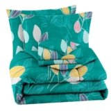 BSB HOME 300 GSM Cotton Floral Printed AC/All Season/Summer Comforter Quilt Set King Size Double Bed with 1 Flat bedsheet-90×100 inch and Two Pillow Covers II 4 Pcs Comforter Set -Green