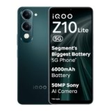 iQOO Z10 Lite 5G (Cyber Green, 4GB RAM, 128GB Storage) | 6000 mAh Battery | Dimensity 6300 5G Processor with 433K+* AnTuTu Score | IP64 Rated & Military Grade Shock-Resistance*