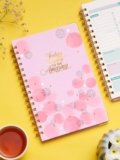 DOODLE Undated Daily Planner I A5 I Hard Cover I Wiro Bound I192 Ruled Pages I 80 GSM I Lay Flat Design I Metal Corners I Plan your day, To do List- (Amazing Today)