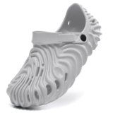 Kraasa Men’s Lightweight Classic Clogs, Sandals with Adjustable Back Strap LightGrey UK 9