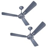 Havells 1200Mm Ambrose Es Ceiling Fan|Premium Finish,Decorative Fan,Elegant Looks,High Air Delivery,Energy Saving,100% Pure Copper Motor|2 Year Warranty By Brand|(4 stars,Pack Of 2,Nickel Saphire)