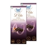 Sugar Free D’lite Quinoa & Almonds Dark Chocolate Bar, 80 Grams (Pack of 2)